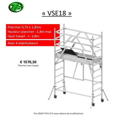 Echafaudage pliable 1.8m/3.8m...