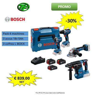 Accu/PACK 4 machines + 3 accus...