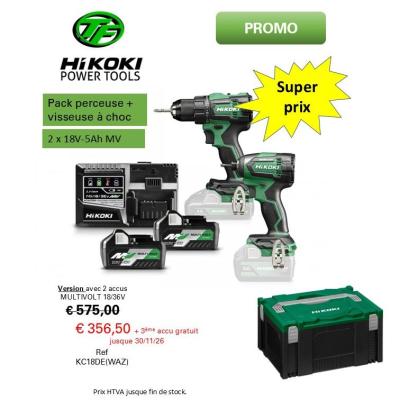 Accu/Pack 2 machines + 2 accus 18V-5Ah