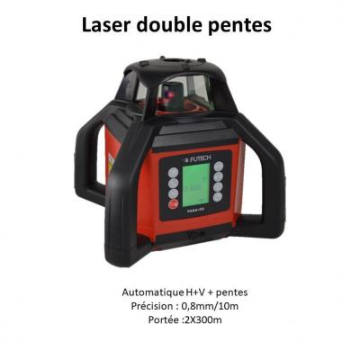 Laser rotatif HOR+VERT automatique double pentes rouge